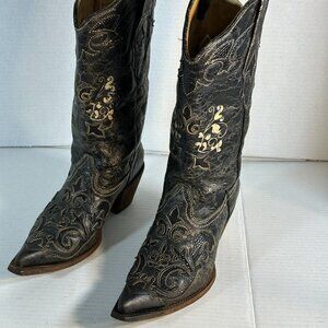 Corral Boots size 7.5 Black Ivory